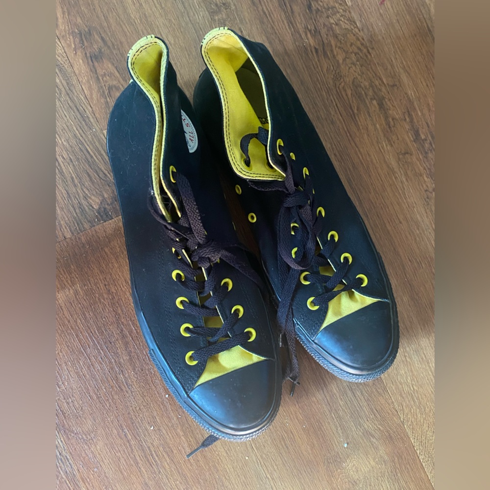 Converse All Star High Tops Black and Yellow